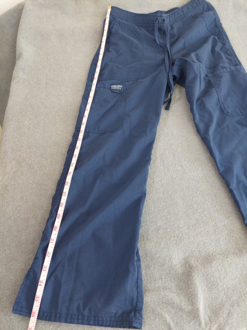 Lot of 2 Cherokee Workwear Professionals Navy Blue Scrub Pants Petite Small - Picture 4 of 10